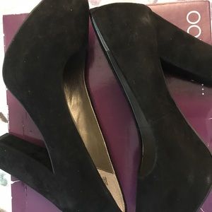 ME TOO  Suede Leather Platform Pumps Heels  LEEANNA  Box 7.5